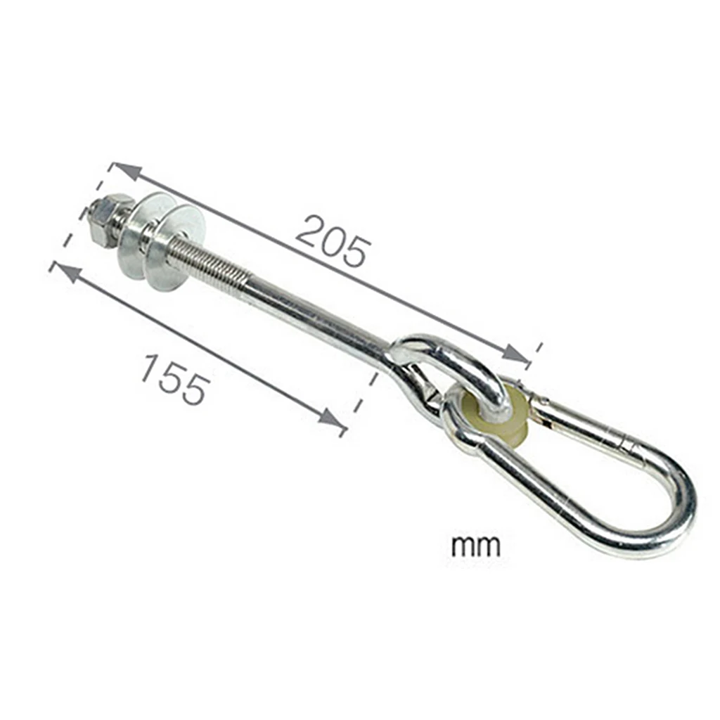 1 Pair Swing Hanger Thread Hook Playset Playground Yoga Metal Heavy Duty Seat Safety Locking Ceiling Mount 5