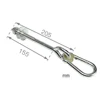 1 Pair Swing Hanger Thread Hook Playset Playground Yoga Metal Heavy Duty Seat Safety Locking Ceiling Mount 5