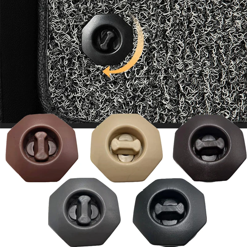 CarUniversalDoubleLayerDetachableFloorMatAntiSlipClipsSleevesCarCarpetFixingGrips