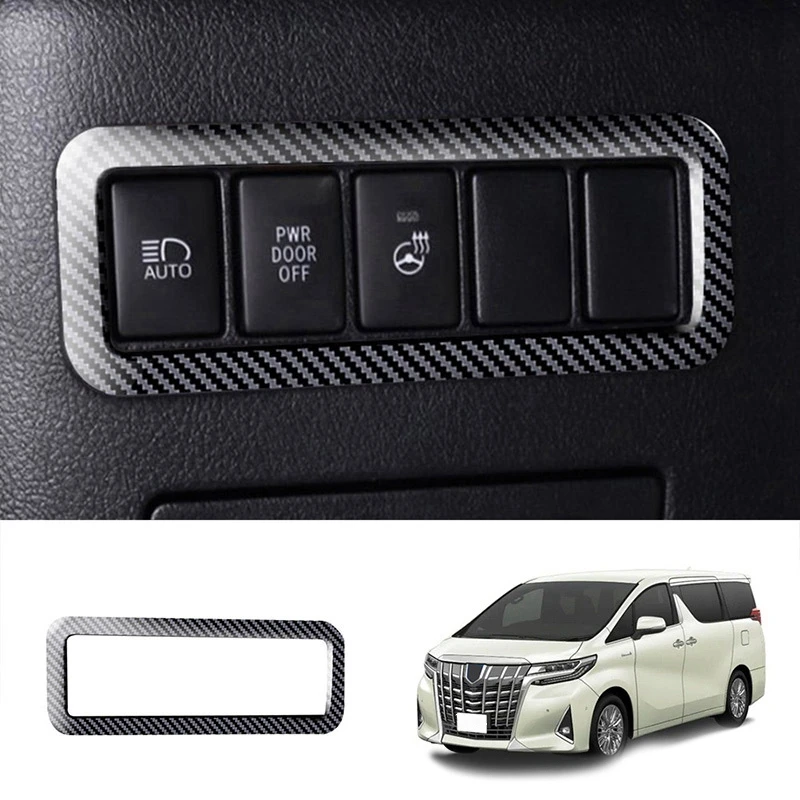 

Переключатель регулировки для автомобильных фар, декоративная рамка для управления фарами, подходит для Toyota Alphard Vellfire 2015-2019