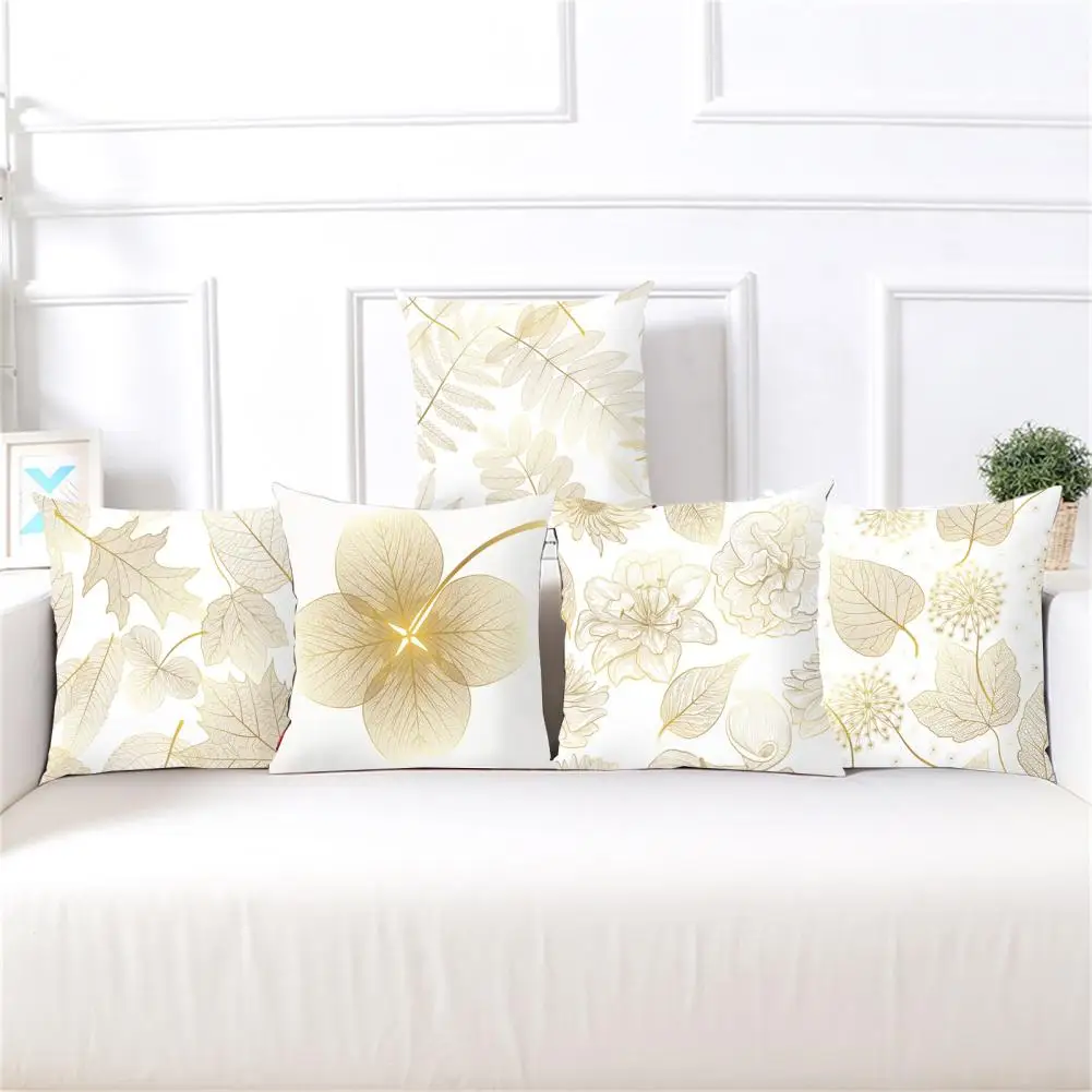 

Pillow Cover Soft Cushion Cover Luxurious Throw Pillowcases with Zipper Closure Exquisite Patterns Super Soft Fabric for Home