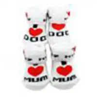 Cute Baby Cotton Socks White I Love Mum/Dad 0-6 Months Newborn Infant Boys Girls Leg Warmer Socks 3