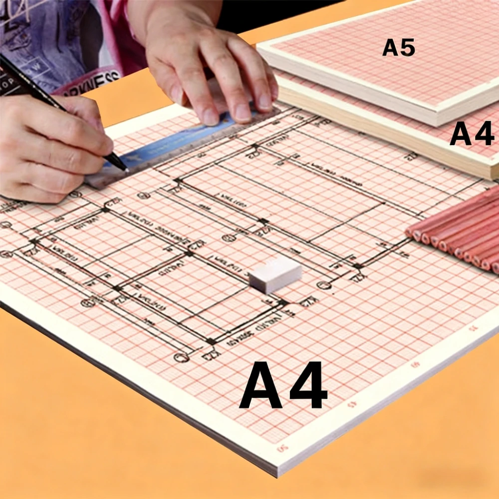 Graph Logarithmic Standard Coordinate Paper with Orange Grid