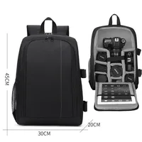 Shoulder camera bag backpack suitable for Canon, Nikon, Sony digital mirrorless camera bag, lightweight, professional, large cap