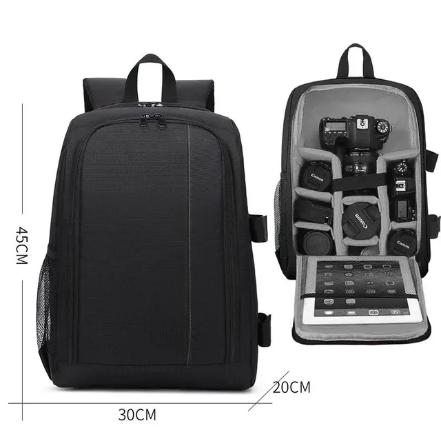 Shoulder camera bag backpack suitable for Canon, Nikon, Sony digital mirrorless camera bag, lightweight, professional, large cap