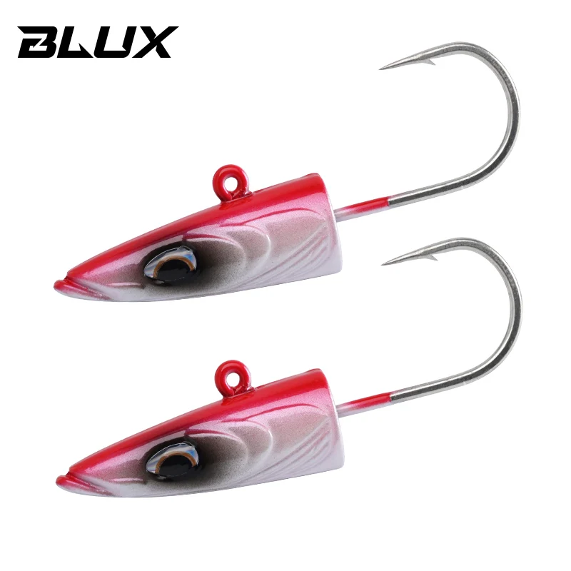 BLUX Vibrant Soft Eel Fishing Lure with Paddle Tail and Jig Head Hook - Saltwater Artificial Bait