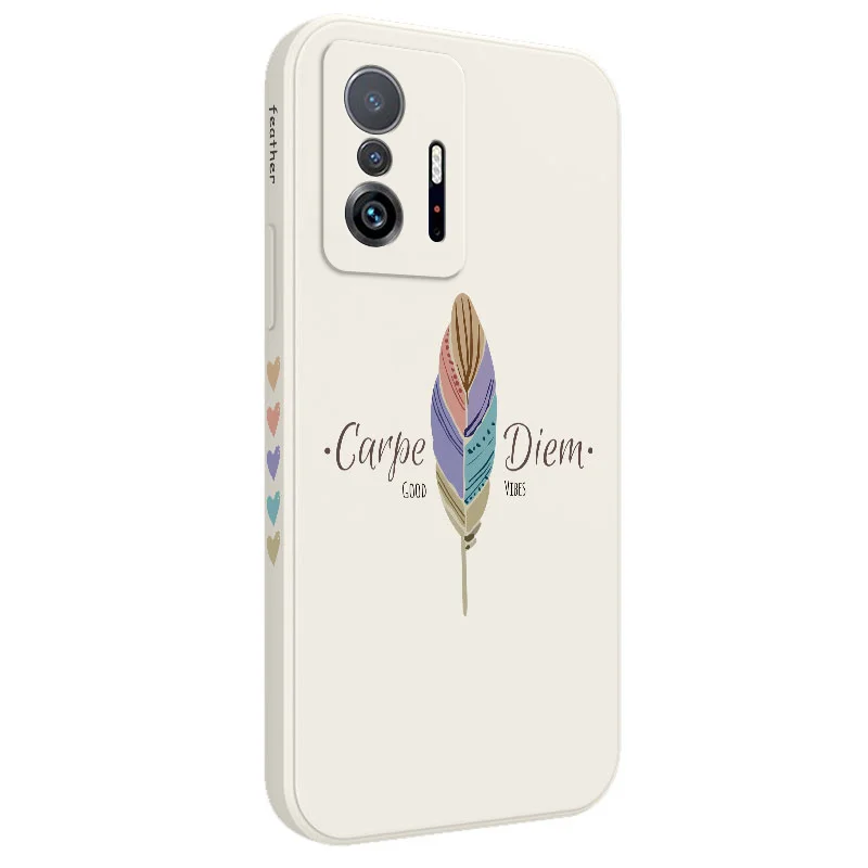 Feather Love Silicone Phone Case - Elegant & Protective Cover