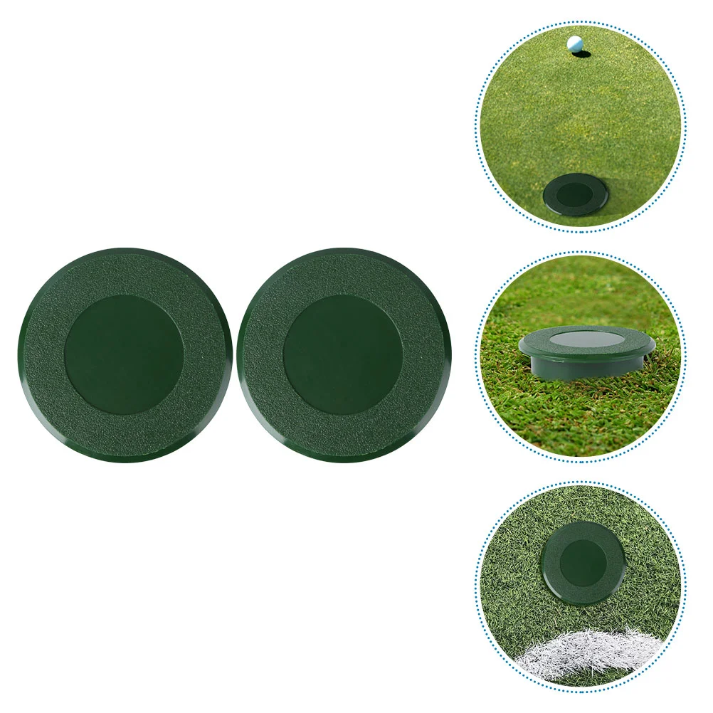 

2 Pcs Golf Cup Coffee Cups with Lids Practice Tool Golfing Accessories Plastic Putting Useful Supply Cover Green Hole