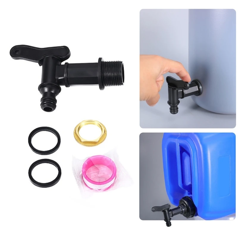 

Water Butt Tap Hosepipe Rain Barrels 3/4" Thread Replacement Tap Plastic Snaps Fit Connector Beer Home Brew Accessories