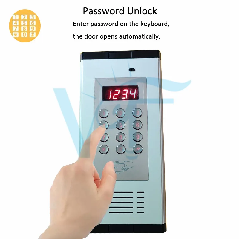 GSM Apartment Door Intercom System Seguranca Pessoal Controle Remoto Unlock Access Control Keypad 1 Waterproof Cover + 50 IC Key