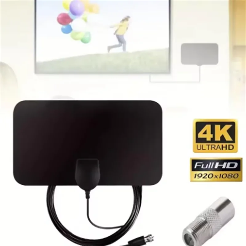 Digital TV Antenna Booster Hign Gain High Definition Aerial HD Flat Indoor Active Aerial For Car Antenna RV Travel Smart TV