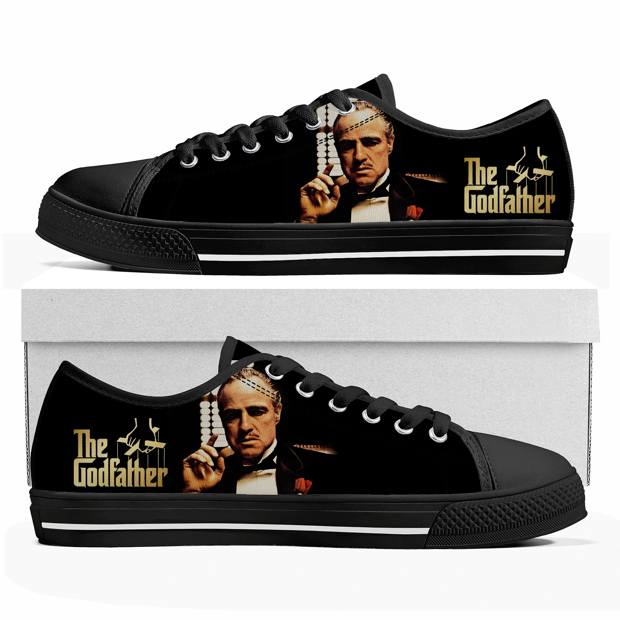 

Hot Cool Movie The Godfather Trilogy Low Top Sneakers Mens Womens Teenager High Quality Canvas Sneaker Couple Shoes Custom Shoe