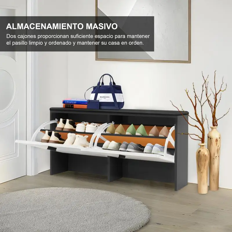 Estante de almacenamiento de zapatos nórdico, mueble de entrada con