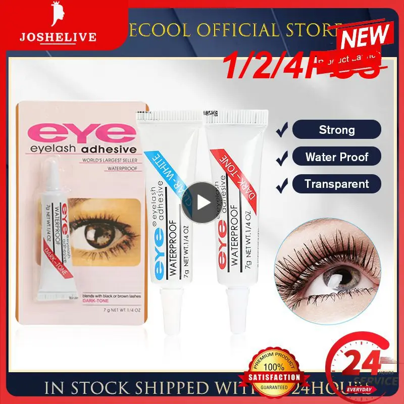 1/2/4Pcs Colla Per Ciglia Finte Clear-White/Dark-Black Waterproof Eye Lash Glue Ciglia Finte Trucco Adesivo Cosmetici Strumenti