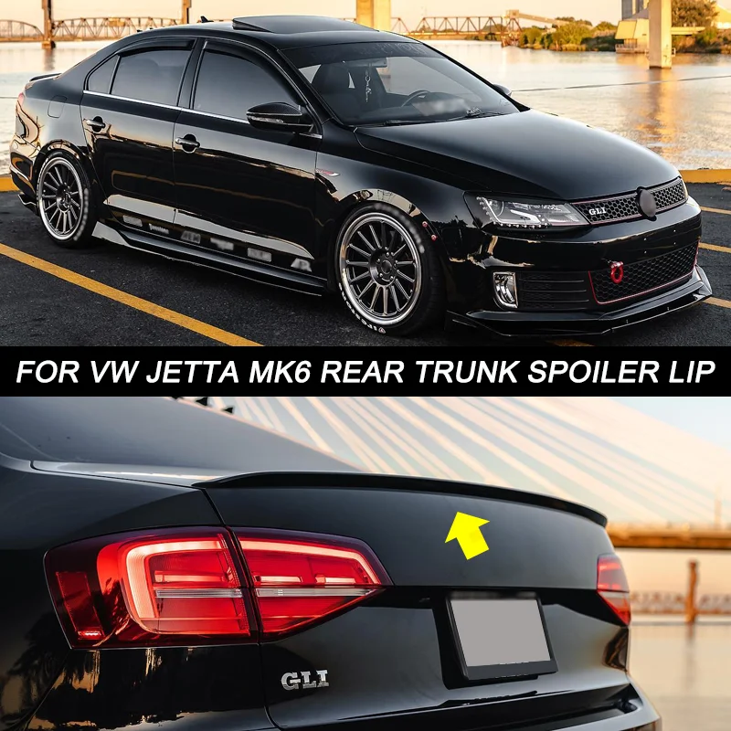 Spoiler For Volkswagen VW Jetta Mk6 2011-Rear Trunk Lip Wing car rear wing spoiler car roof spoiler