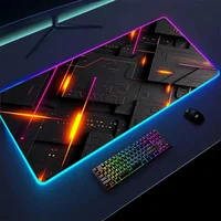 XXL RGB Gaming Mouse Pad New 3D Geometry Desk Mat HD Gamer Accessories Large LED Light Mousepads PC Computer Carpet with Backlit - Image 4