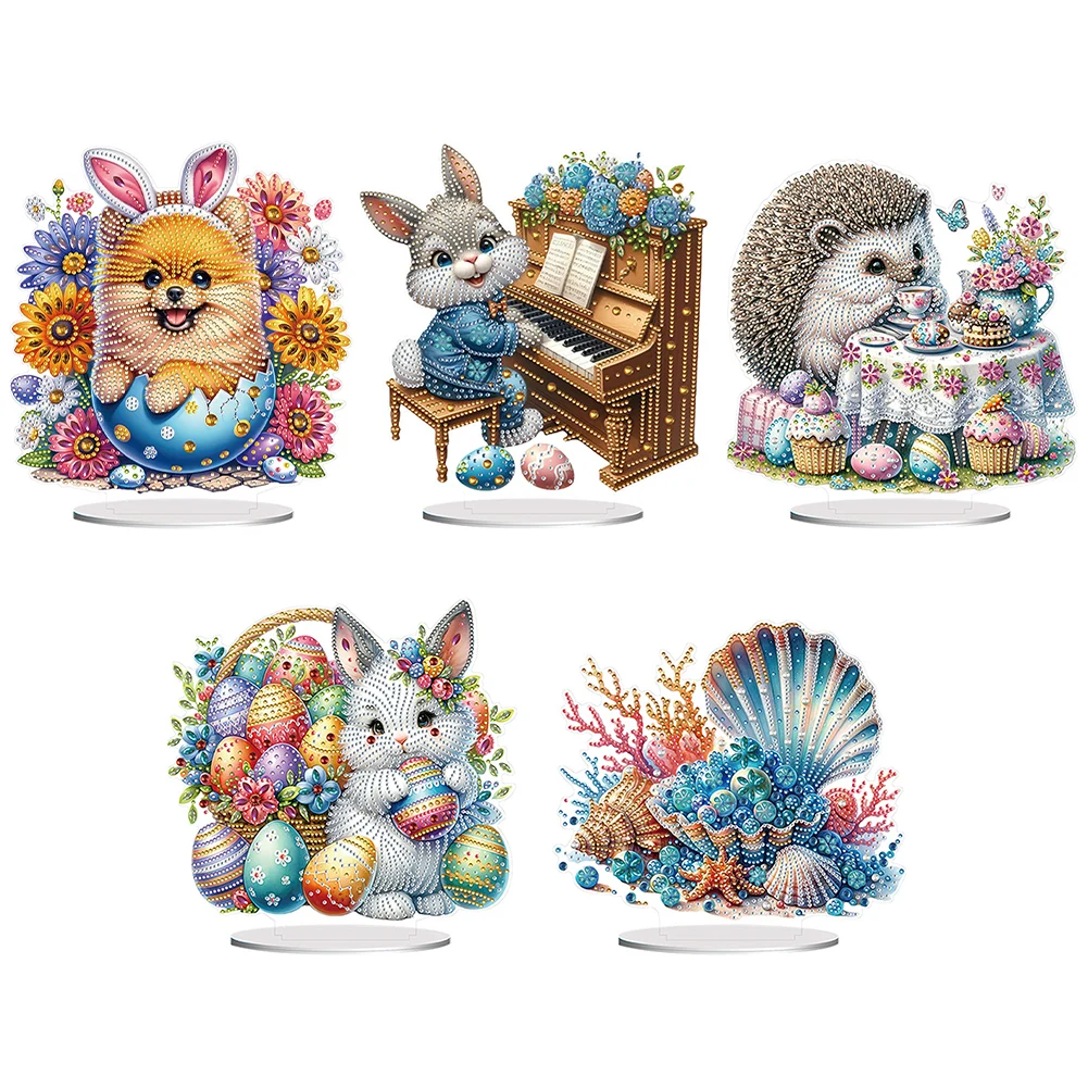 Diamond Painting Desktop Decors Acrylic Special Shape Coral Pearl 5D DIY Diamond Art Tabletop Decorations for Home Office Decor 2