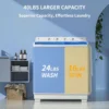 Portable Washing Machine 40Lbs Compact Washing machine Twin Tub Laundry Washer Machine with Built-in Drain Pump 3