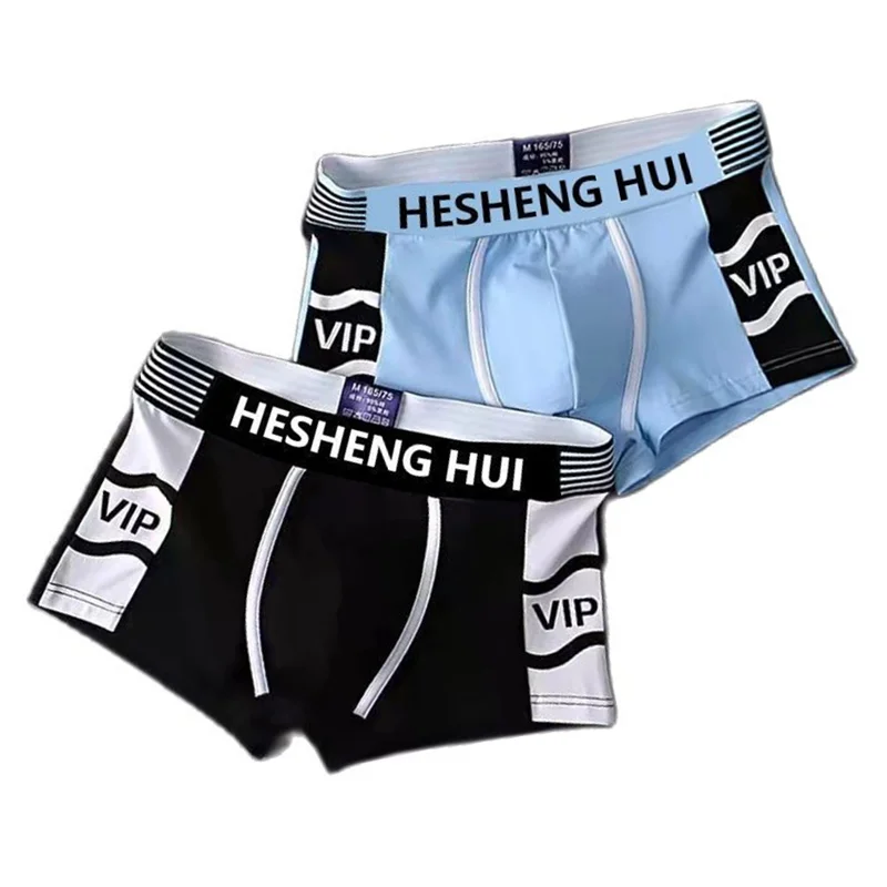 

2 Pcs Boy Undies Sexy Boxer Briefs Men Shorts Homme Underwear Underpants Breathable Undershorts Panties Knickers Comfortable