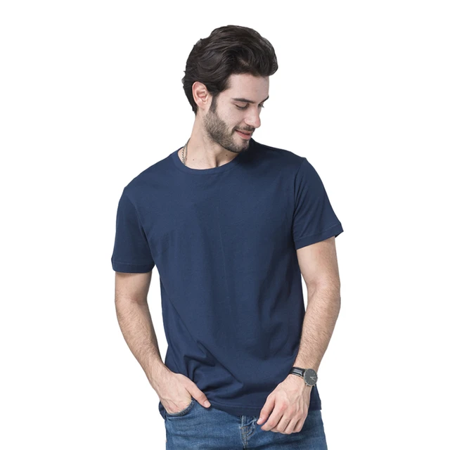 Camisetas de manga corta para hombre, cuello redondo, ajuste delgado,  casual, color sólido, irregular