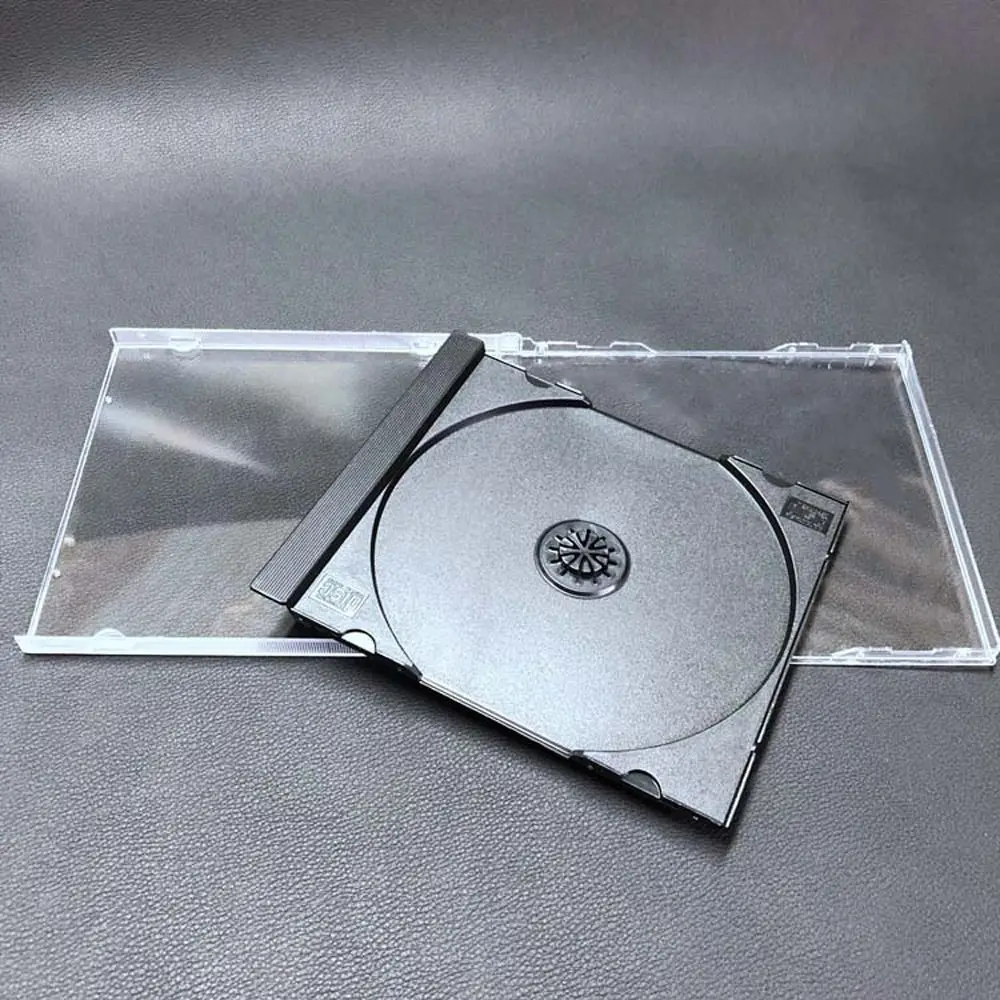 가정용 반투명 CD 보호 케이스 긁힘 방지 표준 디스크 CD 상자 먼지 보호 투명 단일 디스크 보관 DVD 케이스