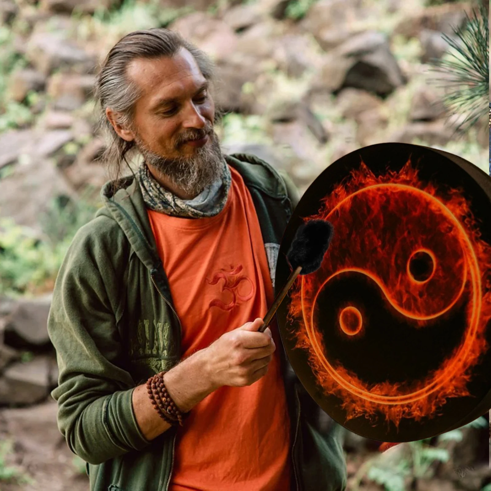 Shaman Drum Handmade With Stick Siberian Spiritual Music