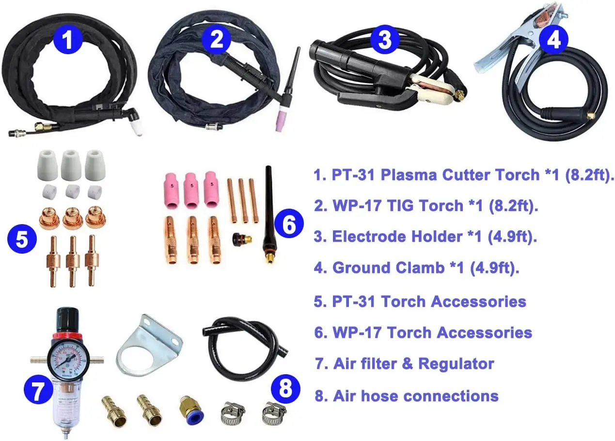 4 in 1 Plasma Cutter Welding Machine 520TSCPF DC Inverter Spot Welding Machine TIG MMA IGBT Pulse CNC Metal Cutting Machine 6