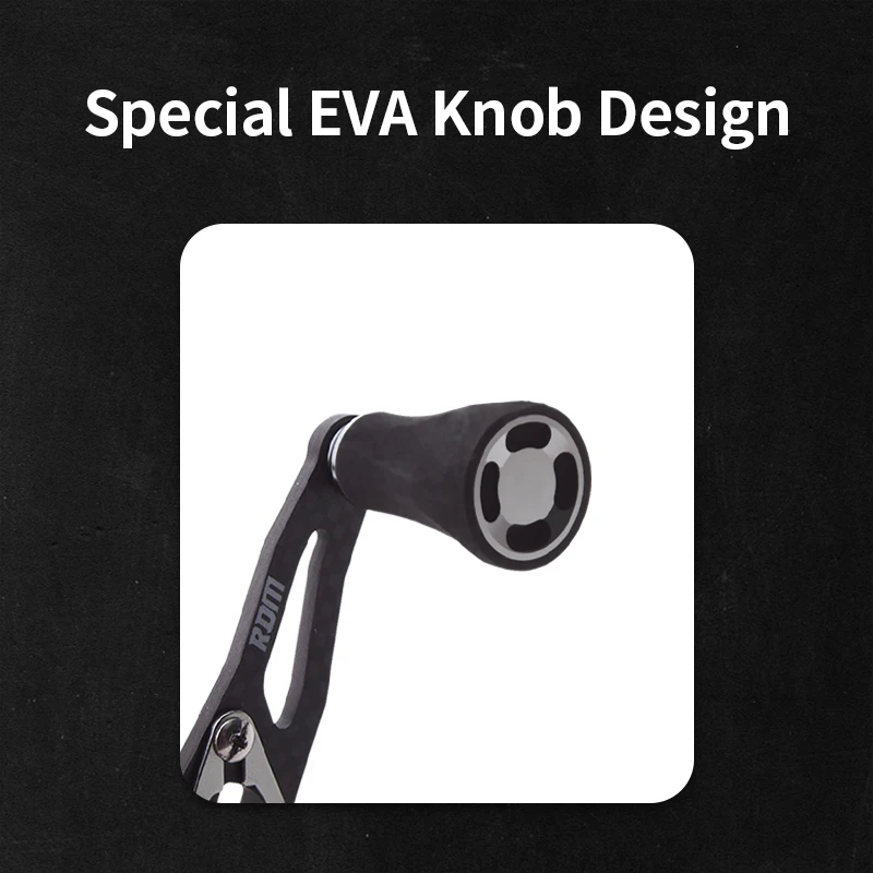 Kawa Fishing Reel Handle Carbon Fiber With EVA Knob Hole Size 8*5/7*4mm Length 105mm Fishing Tackle Accessory