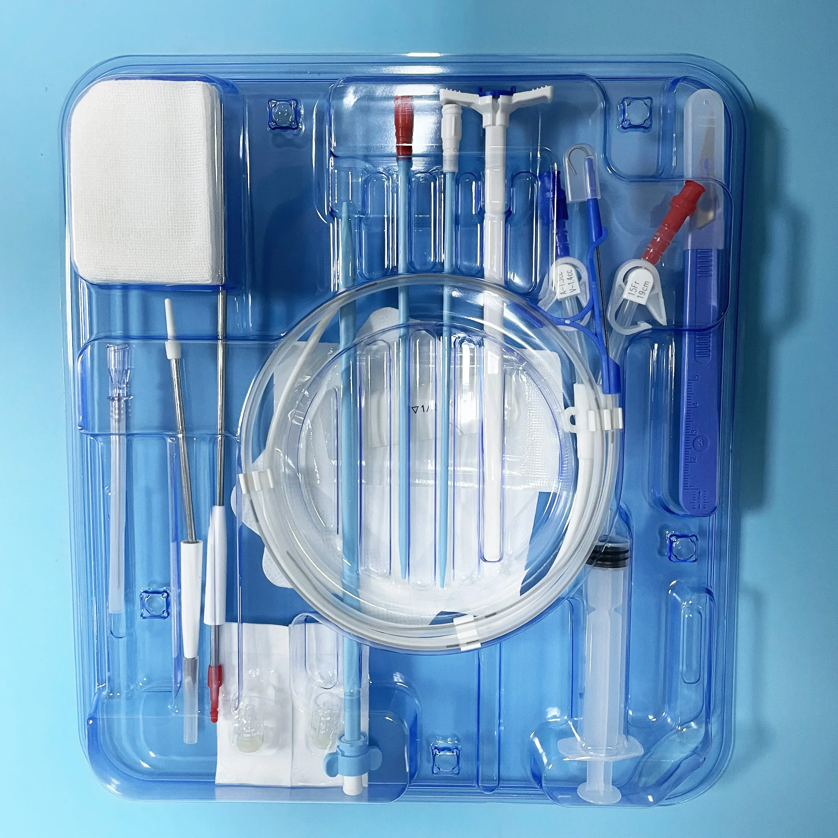 

medical disposable dialysis kit jugular vein durable permanent long-term hemodialysis catheter
