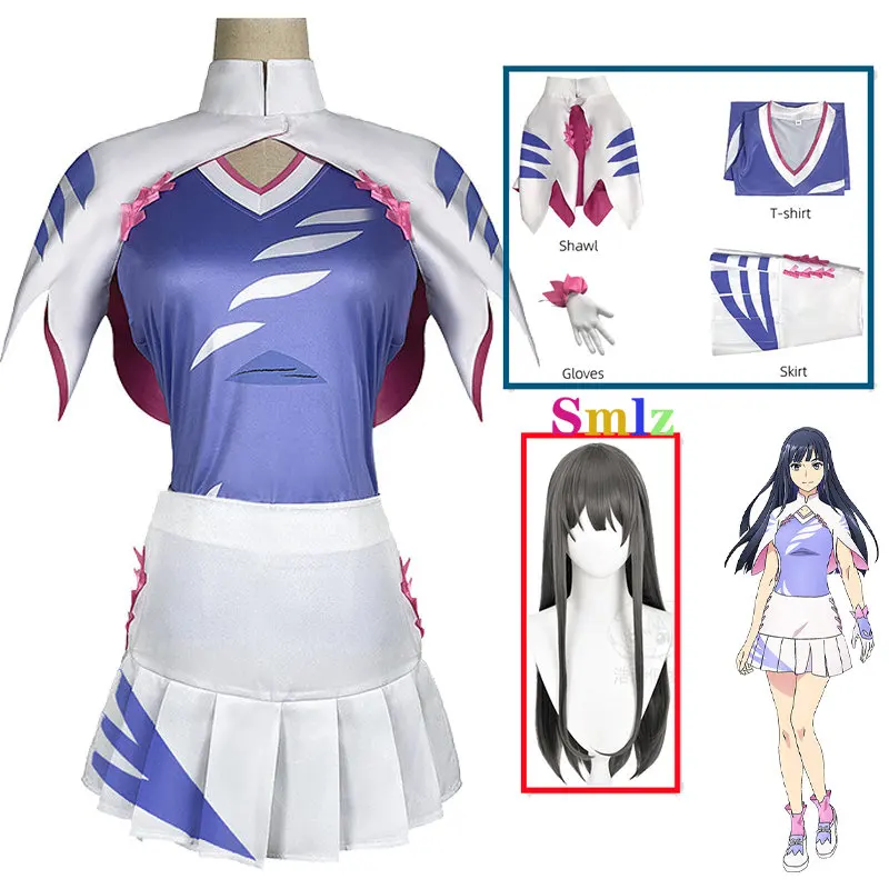 

Tenka AOI Cosplay Anime BIRDIE WING -Golf Girls' Story Costume Women Girl Shawl Skirts Halloween Party Costume