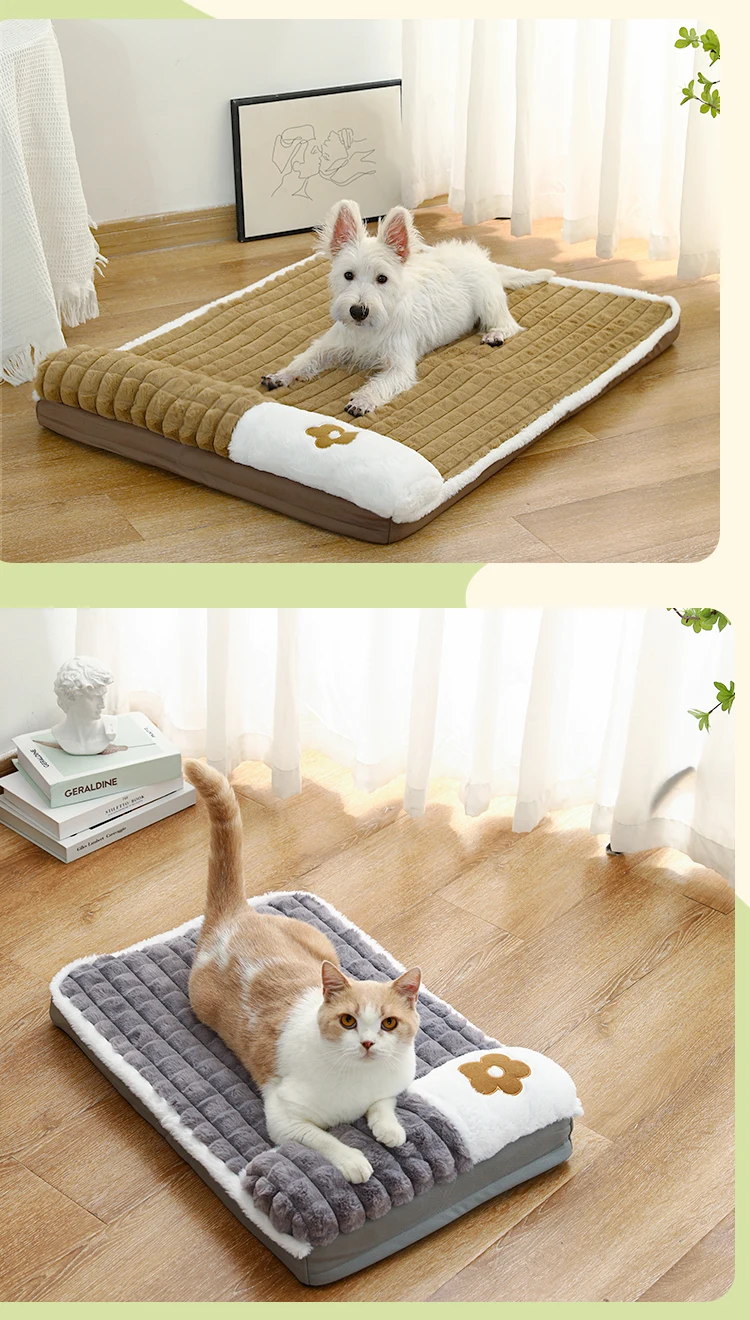 Title 12, Thickened Dog Bed Removable Winter Super Warm W...