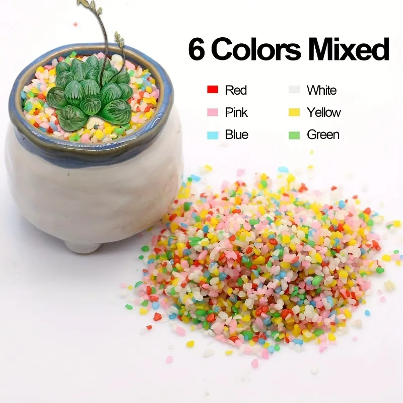 Colorful Pebbles For Aquariums & Succulents-300g, Decorative Stones For Fish Tank Bottom Sand And Landscaping