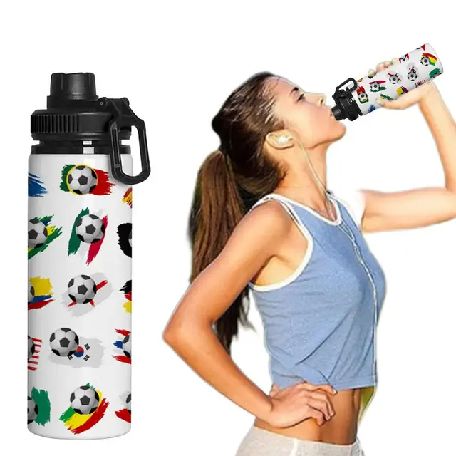 Gourde Enfant 500 Ml Anti-fuite Avec Paille - Marqueur De Temps, Poignée, Pour école Et Sport