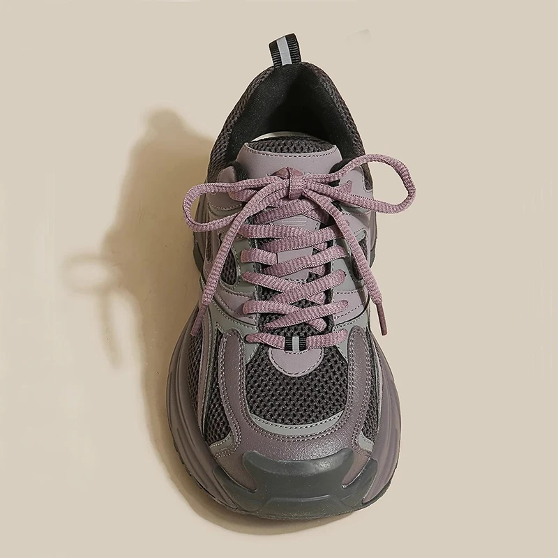 

Sneakers Mesh Womens Trainers Shoes Platform Woman-shoes Breathable Running Casual 2023 Thick Sole Heels Roses Lace-Up Autumn Ri