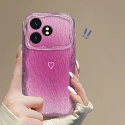 Custodia Trasparente TPU Flessibile con Motivo di Cuori Amorevoli - Cover Posteriore Protettiva