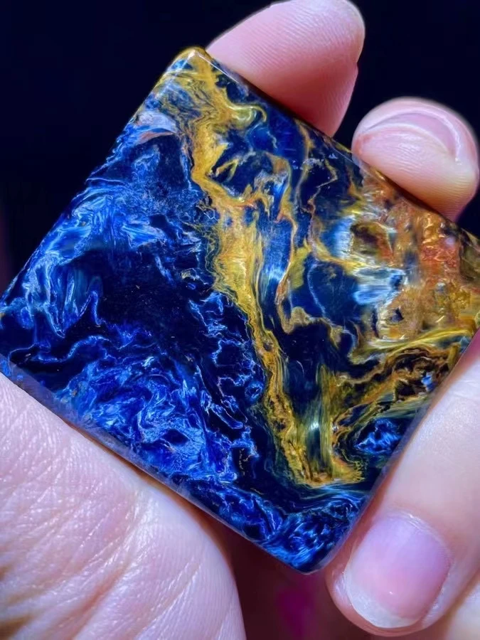 Natural Blue Pietersite Chatoyant Pendant Women Men Namibia Cat Eye 41.2/38.4/8mm Pietersite Jewelry AAAAAA 1