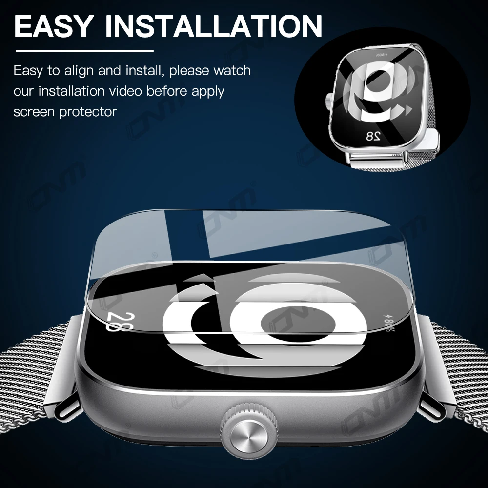 Premium Tempered Glass Screen Protector for Smart Watches - Clear HD Protective Film