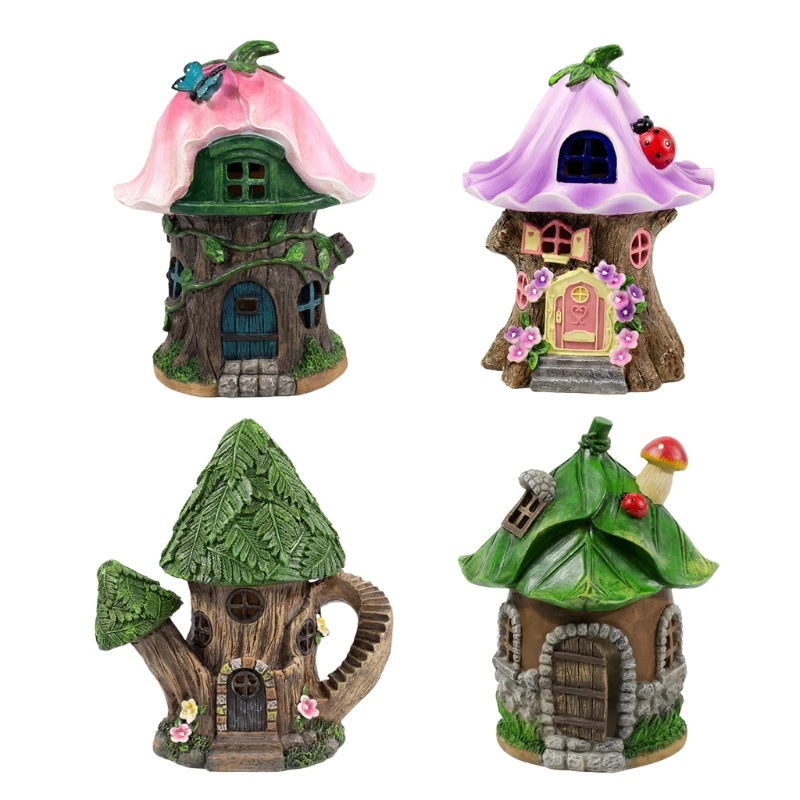 

Новое украшение, светодиодные садовые фонари, миниатюрный сказочный дом, солнечные фонари, уличные украшения для двора, дорожки,