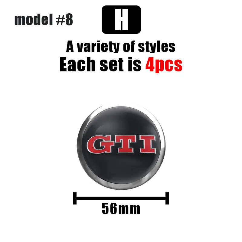 4pcs 56/60/65mm Volkswagen Car Wheel Center Cover Stickers Hub Cap For VW Polo R Golf Touran Octavia Motion GTI Auto Accessories - Image 14