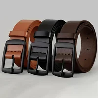 Ceinture de luxe unisexe en cuir PU, boucle ardillon en métal, sangle de taille de styliste de haute qualité pour hommes et femmes, Jeans durables et polyvalents, nouvelle collection 2026 1