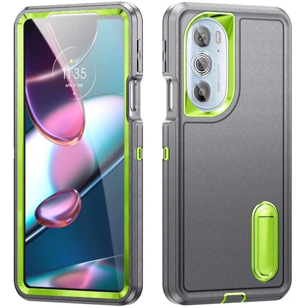 Premium Heavy Duty Rugged Case with 3-Layer Shockproof Protection and Kickstand