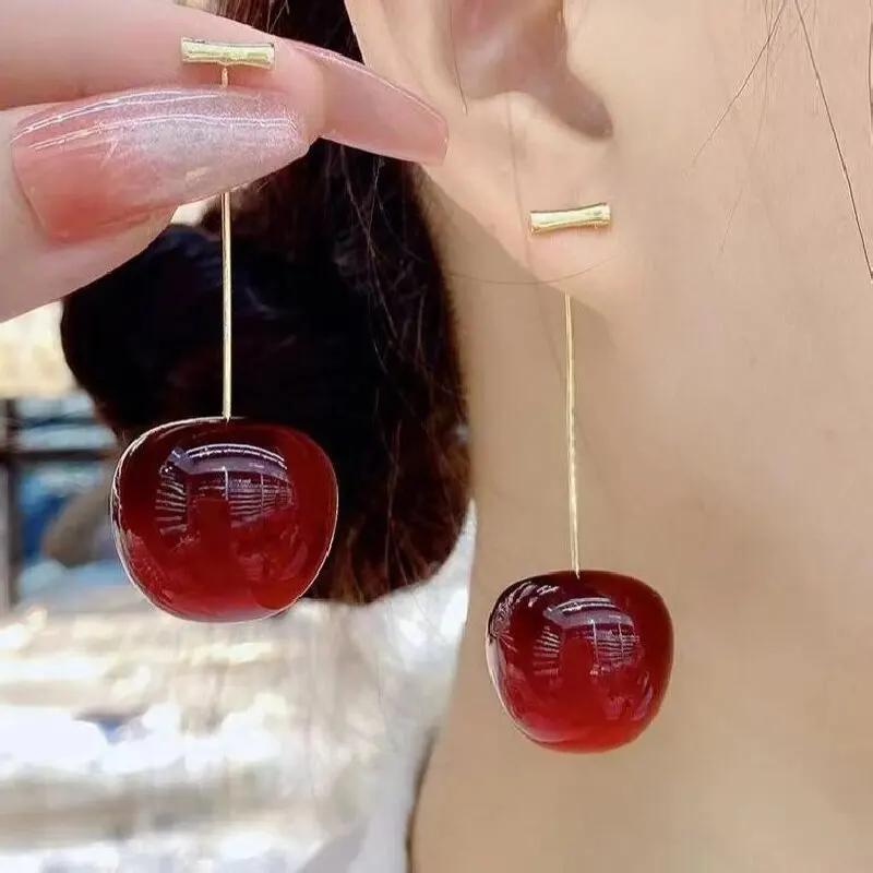 2 Pieces Women Cherry Earrings cherry earrings