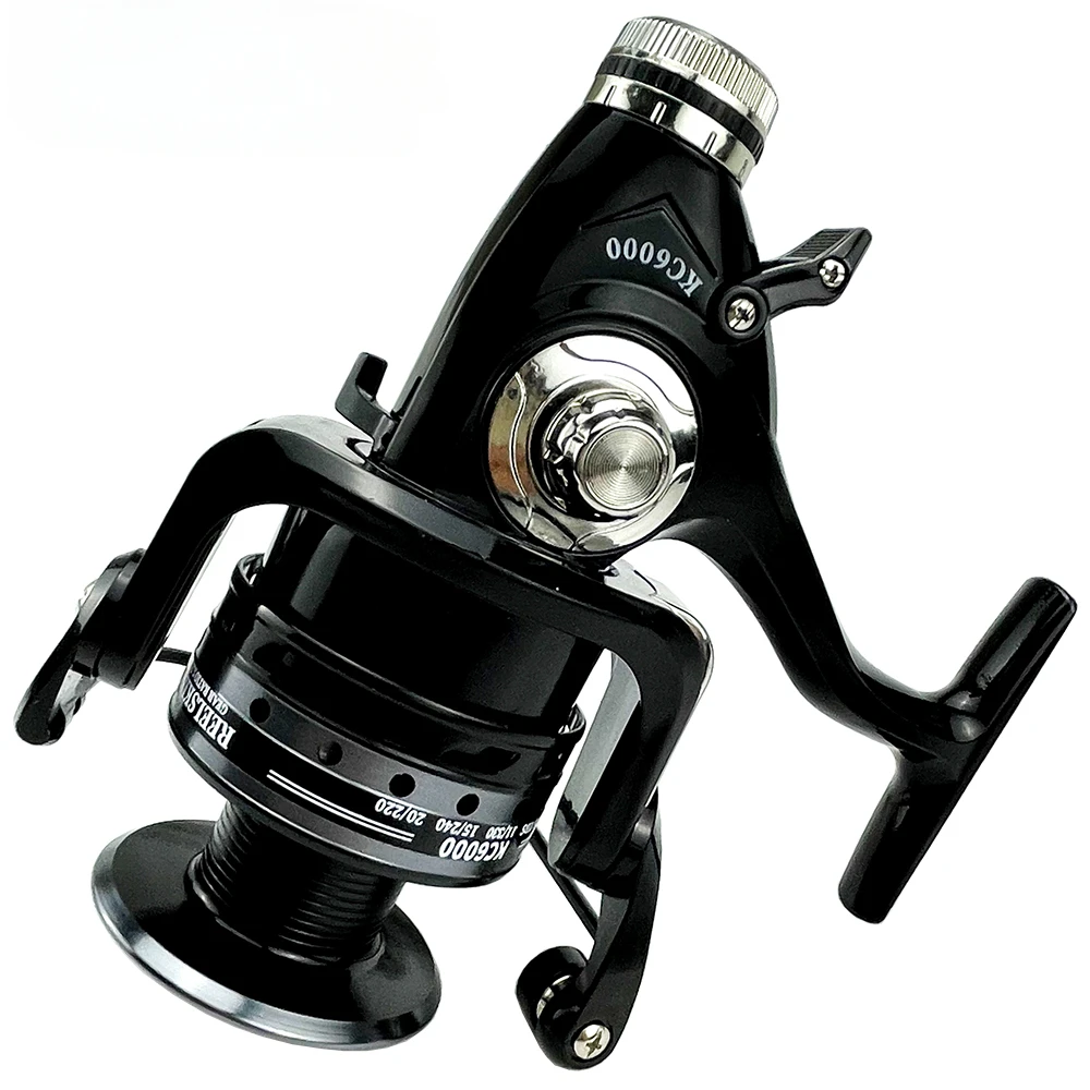 Spinning Fishing Reels Fishing Reels New Double Brake Design 3000-6000 Super Strong Carp Fishing Feeder Spinning Wheel Type