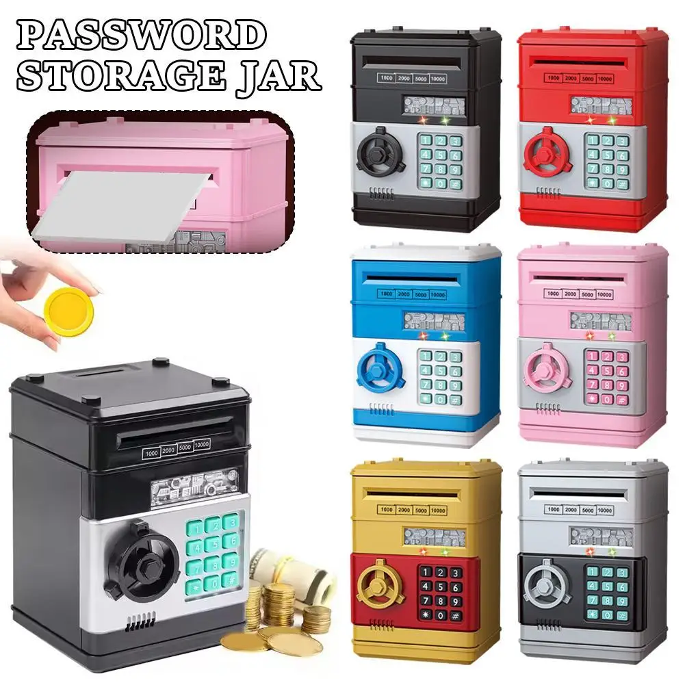 Children's mini piggy bank, multifunctional password box with storage and retrieval, creative New Year red envelope piggy bank