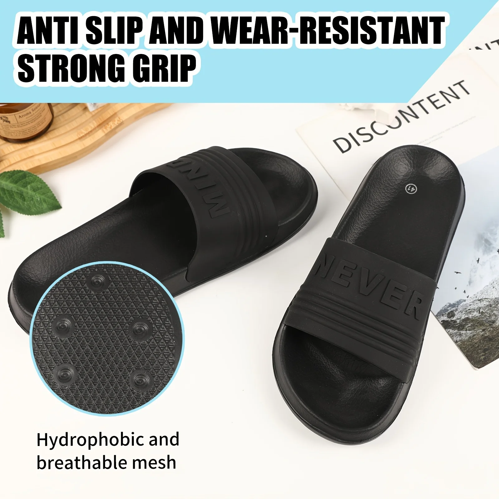 Cloud Slides for Men,Thick Sole Open Toe Shower Shoes Outdoor&Indoor House Slippers Sandals