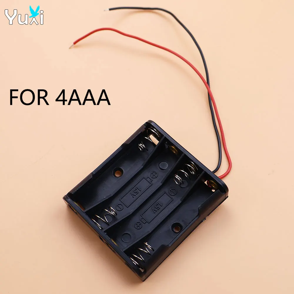 Yuxi AAA 배터리 거치대, 1 2 3 4 6 8 슬롯 배터리 박스, 블랙 플라스틱 AAA 사이즈, 전원 배터리 보관함, 브래킷 리드, 1 개