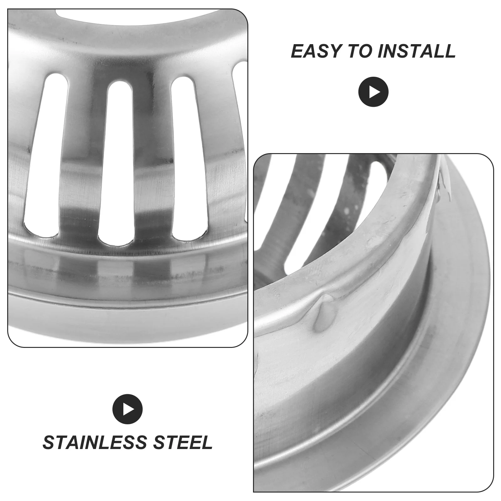 Gutter Guard Filter Roof Anti-block Covers Drain Downspout Stainless Steel Rooftop