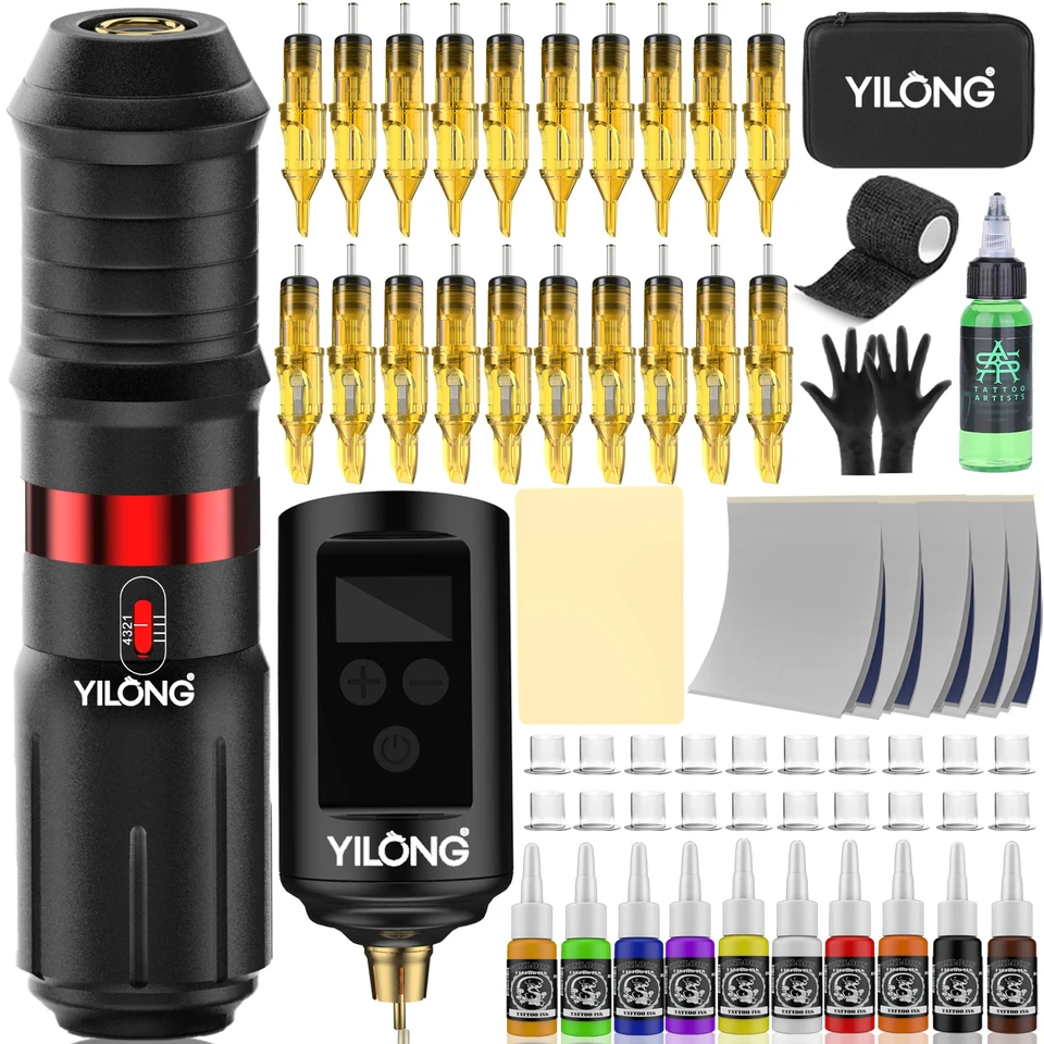 Wireless Tattoo Machine Kit Complete Pen Set