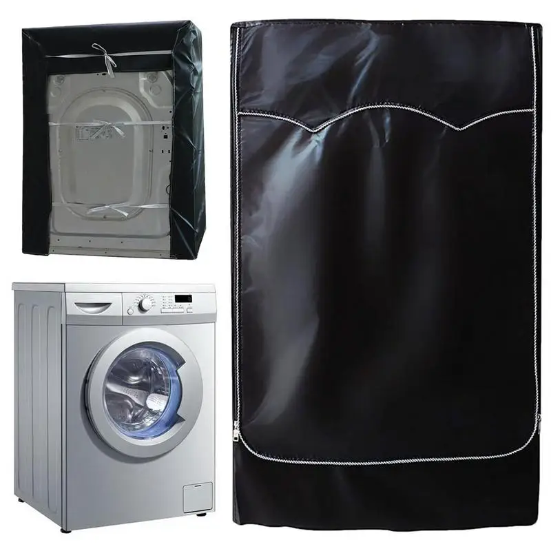 

Washing Machine Cover Washer Dryer Dust Proof Case with Zipper Design Sun Proof Washing Machine Protective Cover for Home