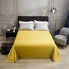 WASART Pure cotton flat bed sheet summer bedspread soft bed linens 2 people couple luxury double bed bedding king size bedsheet 5
